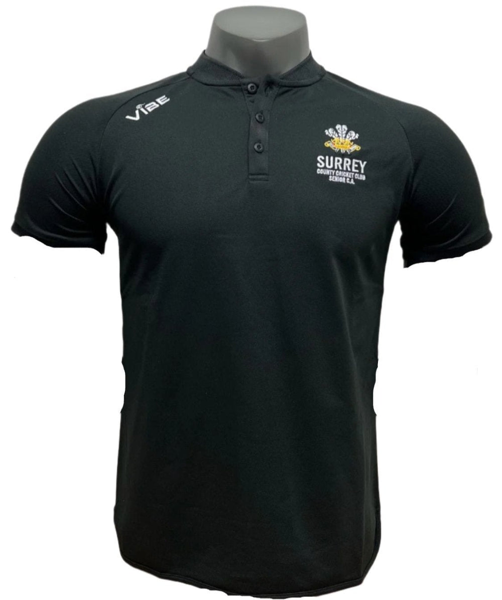 SSCA Polo Shirt Black (Grandad Collar)