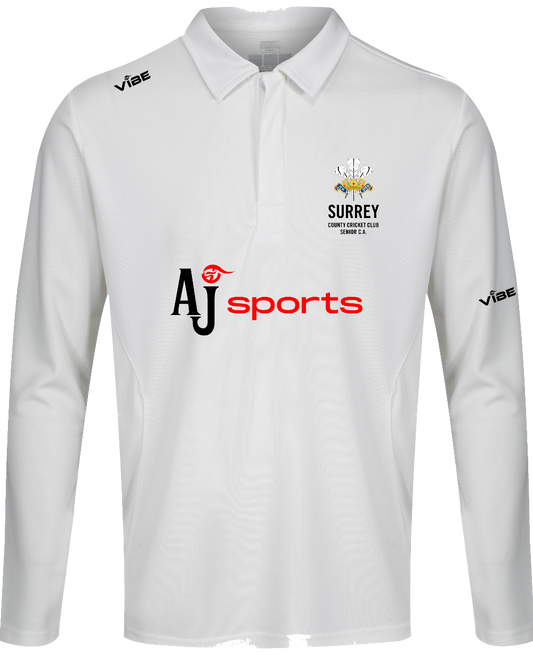 SSCA Radial Long Sleeve Cricket Shirt Ivory